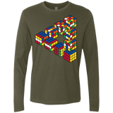 Rubiks Cube Penrose Triangle Men's Premium Long Sleeve