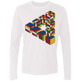 Rubiks Cube Penrose Triangle Men's Premium Long Sleeve