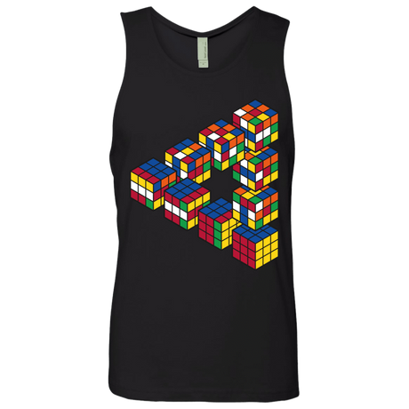 T-Shirts Black / S Rubiks Cube Penrose Triangle Men's Premium Tank Top