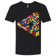 T-Shirts Black / X-Small Rubiks Cube Penrose Triangle Men's Premium V-Neck