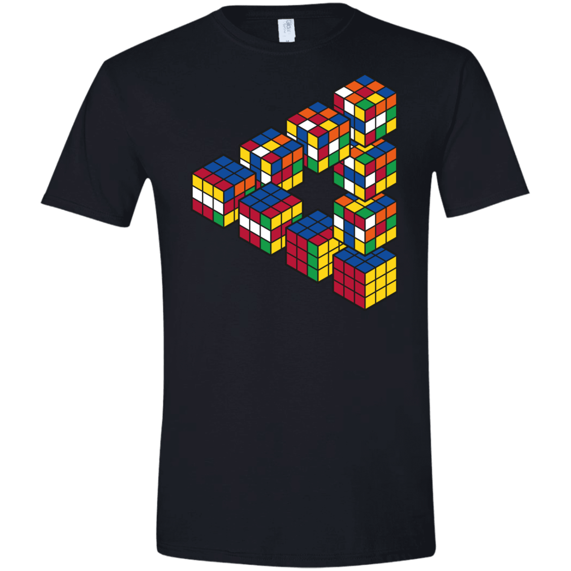 Rubiks Cube Penrose Triangle Men's Semi-Fitted Softstyle