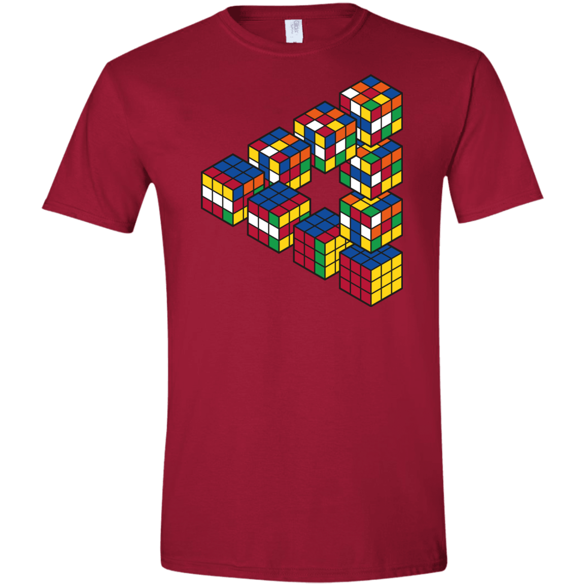 Rubiks Cube Penrose Triangle Men's Semi-Fitted Softstyle
