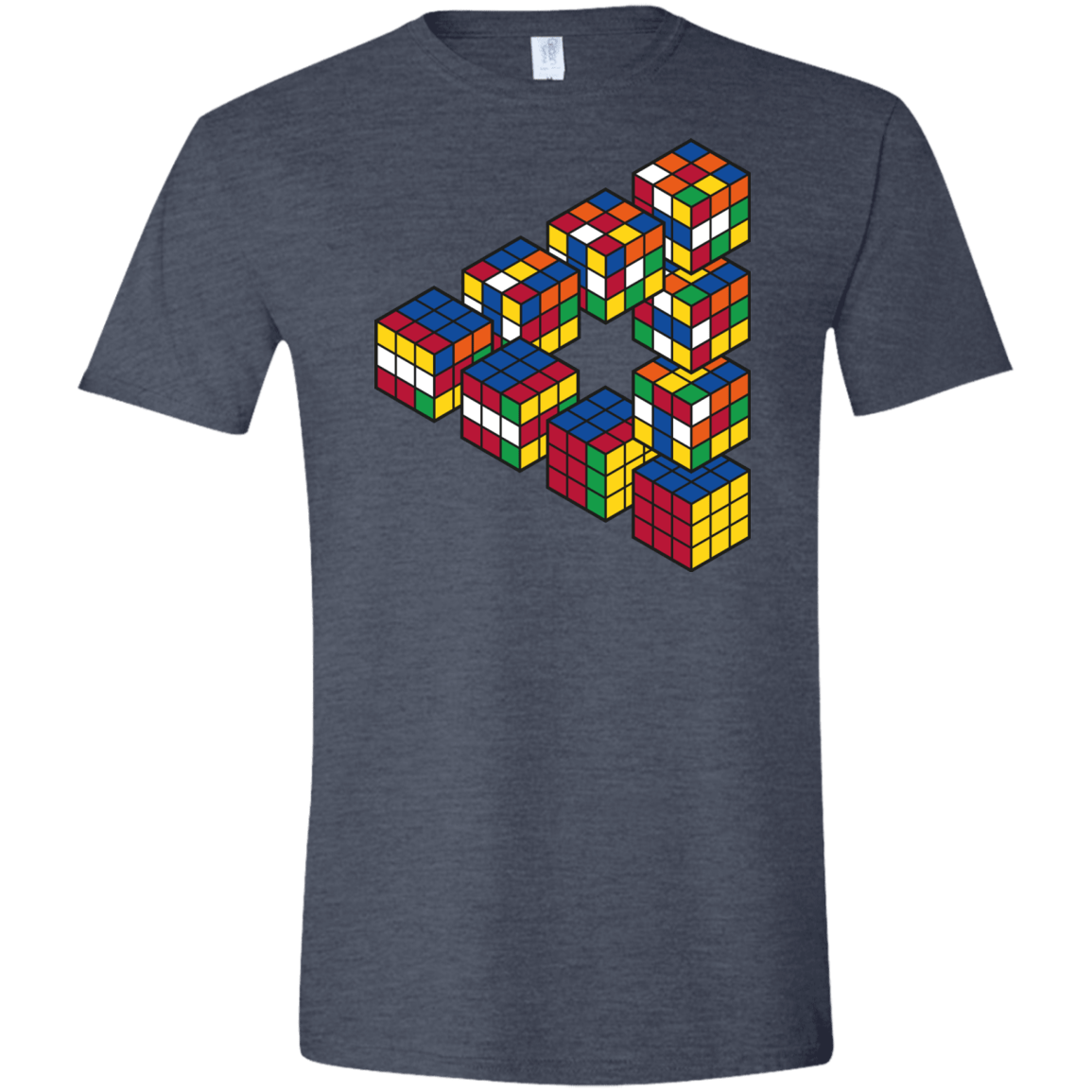 Rubiks Cube Penrose Triangle Men's Semi-Fitted Softstyle