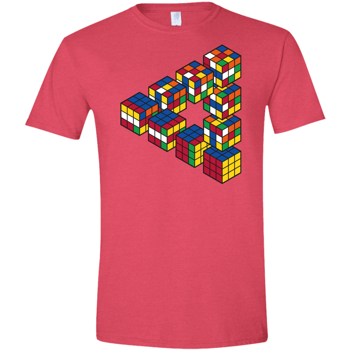 Rubiks Cube Penrose Triangle Men's Semi-Fitted Softstyle