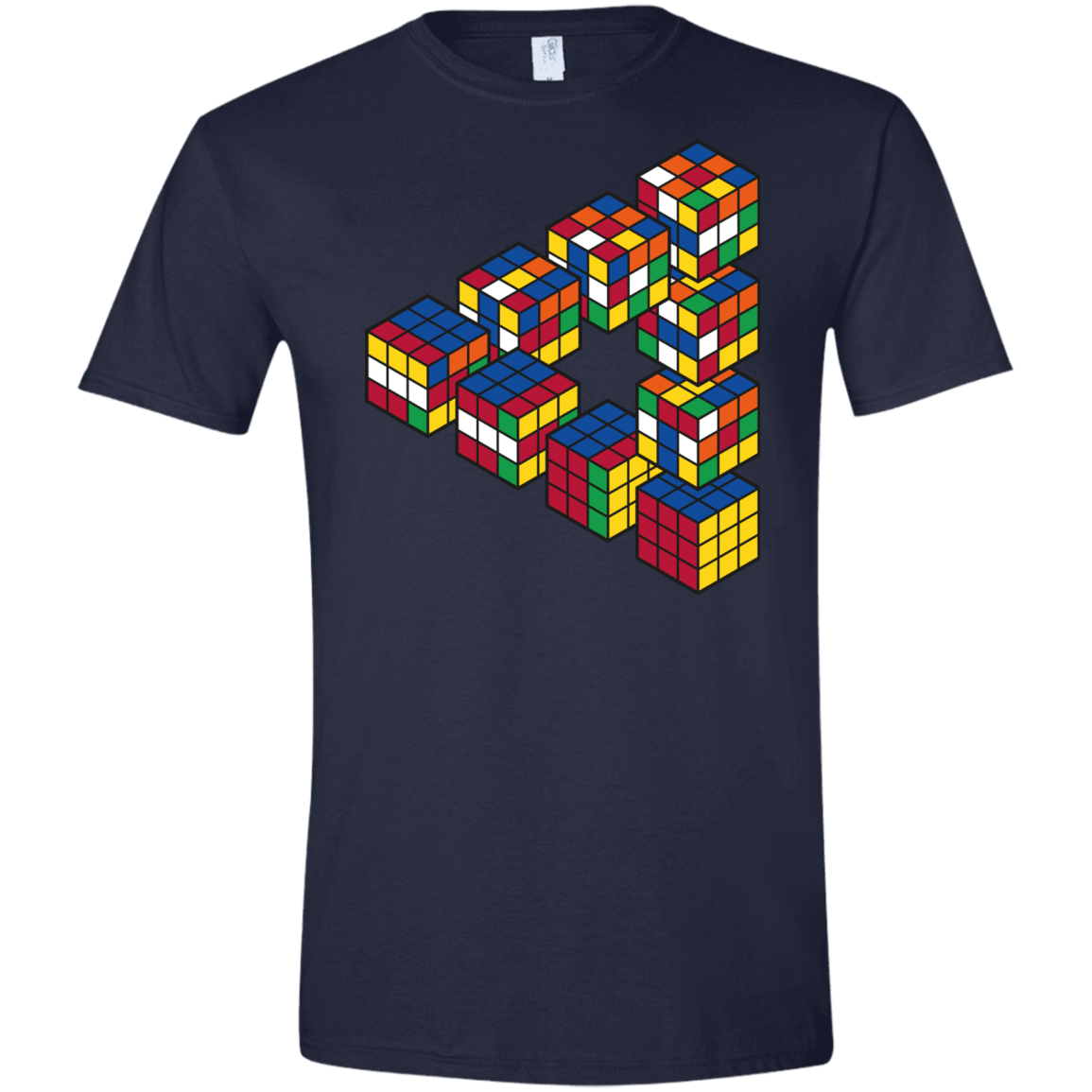 Rubiks Cube Penrose Triangle Men's Semi-Fitted Softstyle