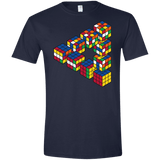 Rubiks Cube Penrose Triangle Men's Semi-Fitted Softstyle