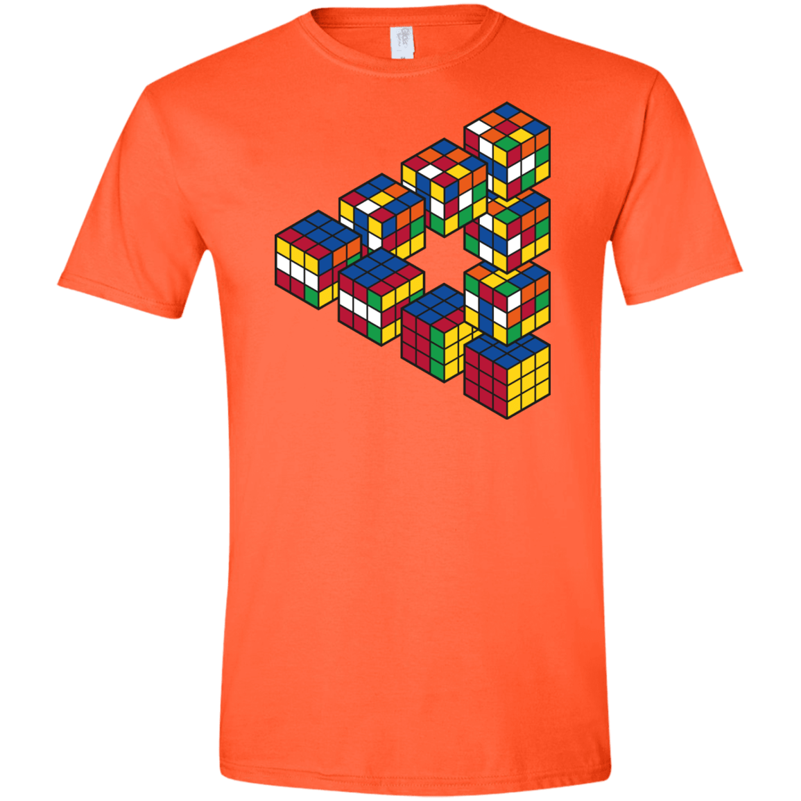 Rubiks Cube Penrose Triangle Men's Semi-Fitted Softstyle