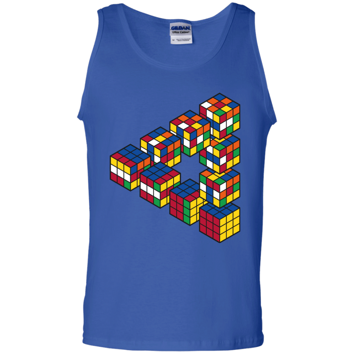 Rubiks Cube Penrose Triangle Men's Tank Top