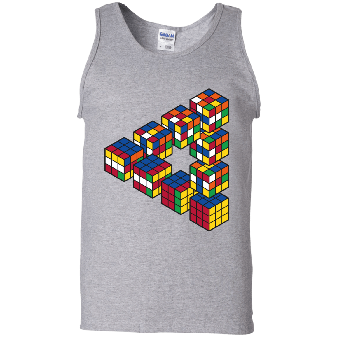 Rubiks Cube Penrose Triangle Men's Tank Top