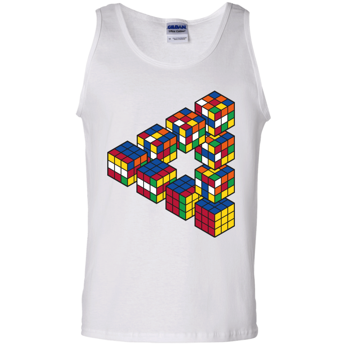Rubiks Cube Penrose Triangle Men's Tank Top