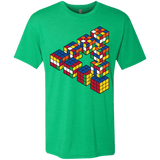 T-Shirts Envy / S Rubiks Cube Penrose Triangle Men's Triblend T-Shirt