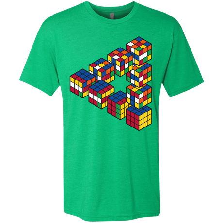 T-Shirts Envy / S Rubiks Cube Penrose Triangle Men's Triblend T-Shirt