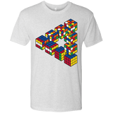 T-Shirts Heather White / S Rubiks Cube Penrose Triangle Men's Triblend T-Shirt