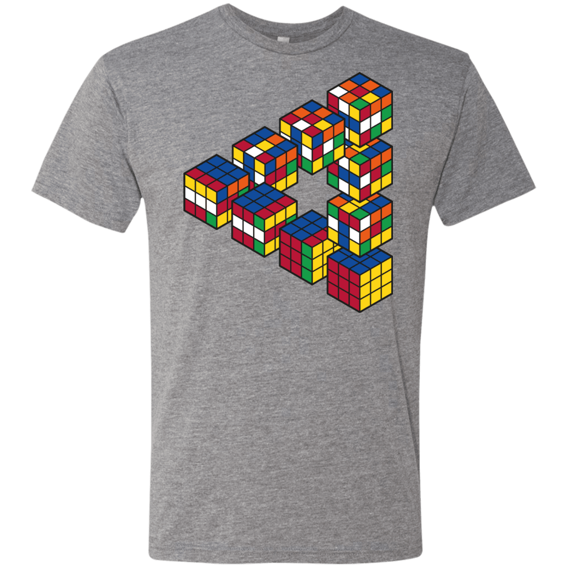 Rubiks Cube Penrose Triangle Men's Triblend T-Shirt – Pop Up Tee