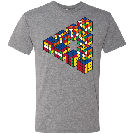 T-Shirts Premium Heather / S Rubiks Cube Penrose Triangle Men's Triblend T-Shirt