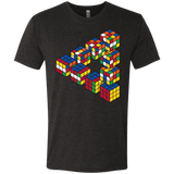 T-Shirts Vintage Black / S Rubiks Cube Penrose Triangle Men's Triblend T-Shirt