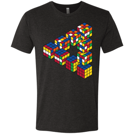 T-Shirts Vintage Black / S Rubiks Cube Penrose Triangle Men's Triblend T-Shirt