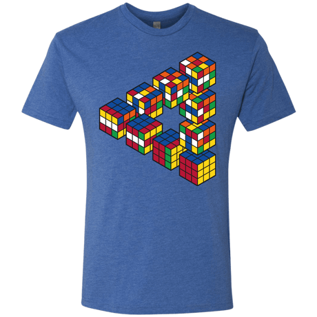 T-Shirts Vintage Royal / S Rubiks Cube Penrose Triangle Men's Triblend T-Shirt