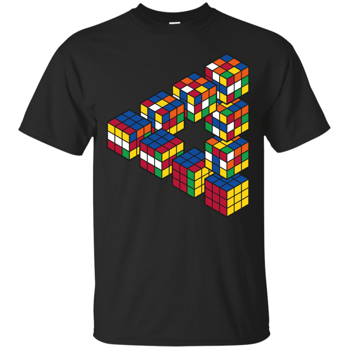 T-Shirts Black / S Rubiks Cube Penrose Triangle T-Shirt