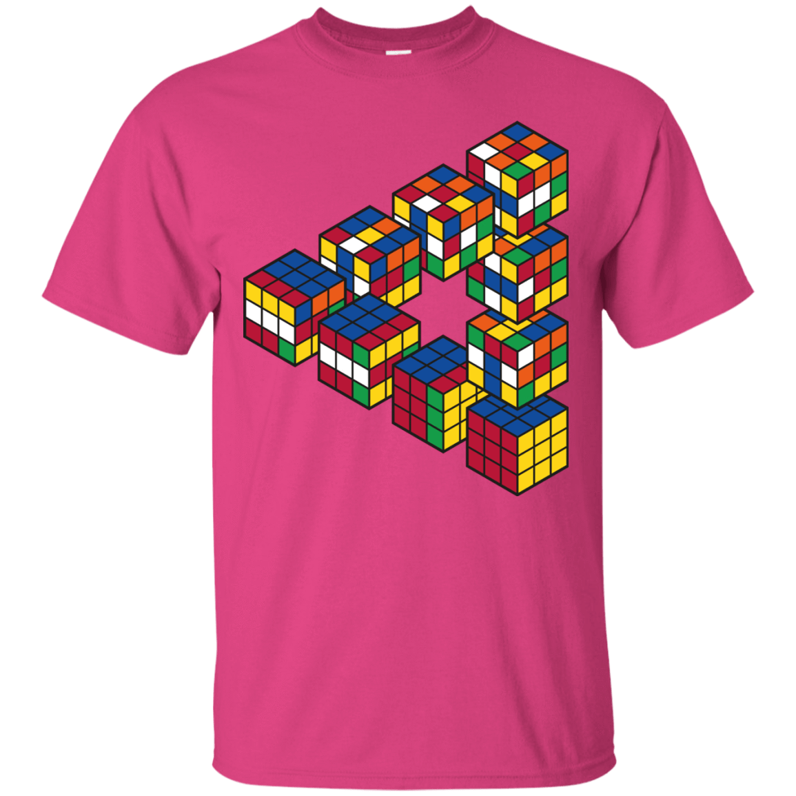 T-Shirts Heliconia / S Rubiks Cube Penrose Triangle T-Shirt