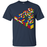 T-Shirts Navy / S Rubiks Cube Penrose Triangle T-Shirt