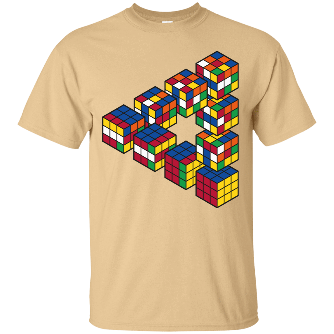 T-Shirts Vegas Gold / S Rubiks Cube Penrose Triangle T-Shirt