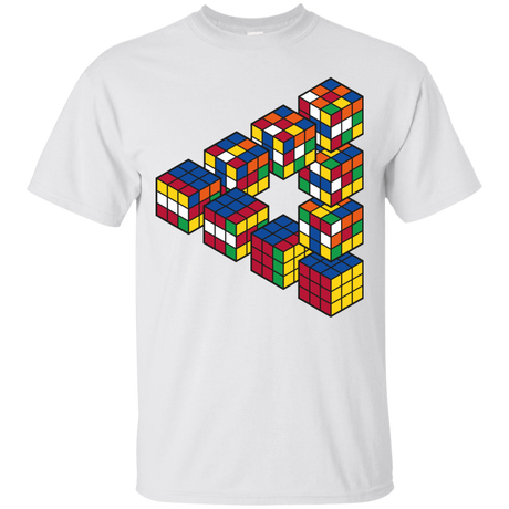 T-Shirts White / S Rubiks Cube Penrose Triangle T-Shirt