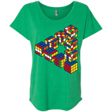 Rubiks Cube Penrose Triangle Triblend Dolman Sleeve