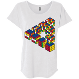 Rubiks Cube Penrose Triangle Triblend Dolman Sleeve