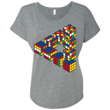 Rubiks Cube Penrose Triangle Triblend Dolman Sleeve