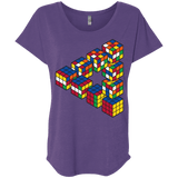 Rubiks Cube Penrose Triangle Triblend Dolman Sleeve