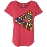 Rubiks Cube Penrose Triangle Triblend Dolman Sleeve