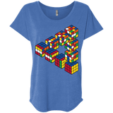 Rubiks Cube Penrose Triangle Triblend Dolman Sleeve
