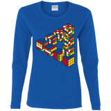T-Shirts Royal / S Rubiks Cube Penrose Triangle Women's Long Sleeve T-Shirt