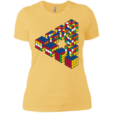 T-Shirts Banana Cream/ / X-Small Rubiks Cube Penrose Triangle Women's Premium T-Shirt