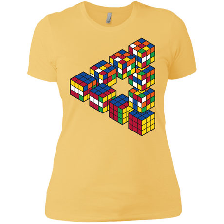 T-Shirts Banana Cream/ / X-Small Rubiks Cube Penrose Triangle Women's Premium T-Shirt