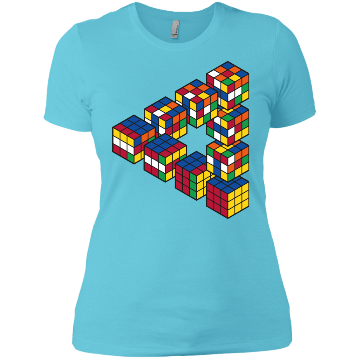 T-Shirts Cancun / X-Small Rubiks Cube Penrose Triangle Women's Premium T-Shirt