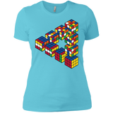 T-Shirts Cancun / X-Small Rubiks Cube Penrose Triangle Women's Premium T-Shirt
