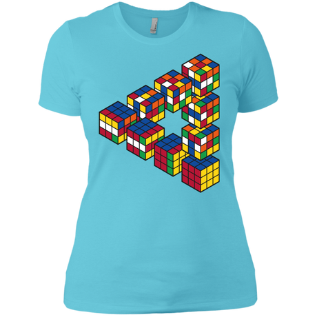 T-Shirts Cancun / X-Small Rubiks Cube Penrose Triangle Women's Premium T-Shirt