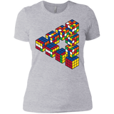 T-Shirts Heather Grey / X-Small Rubiks Cube Penrose Triangle Women's Premium T-Shirt