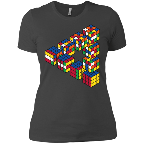 T-Shirts Heavy Metal / X-Small Rubiks Cube Penrose Triangle Women's Premium T-Shirt