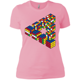 T-Shirts Light Pink / X-Small Rubiks Cube Penrose Triangle Women's Premium T-Shirt