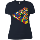 T-Shirts Midnight Navy / X-Small Rubiks Cube Penrose Triangle Women's Premium T-Shirt