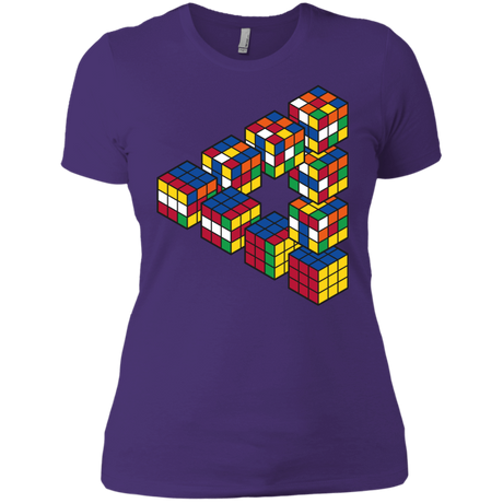 T-Shirts Purple Rush/ / X-Small Rubiks Cube Penrose Triangle Women's Premium T-Shirt