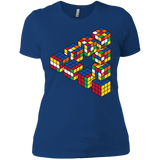 T-Shirts Royal / X-Small Rubiks Cube Penrose Triangle Women's Premium T-Shirt