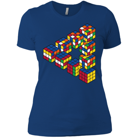 T-Shirts Royal / X-Small Rubiks Cube Penrose Triangle Women's Premium T-Shirt