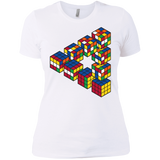 T-Shirts White / X-Small Rubiks Cube Penrose Triangle Women's Premium T-Shirt