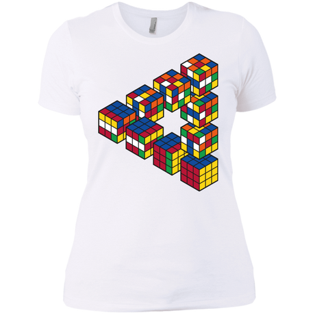 T-Shirts White / X-Small Rubiks Cube Penrose Triangle Women's Premium T-Shirt