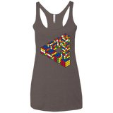 Rubiks Cube Penrose Triangle Women's Triblend Racerback Tank