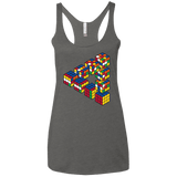 Rubiks Cube Penrose Triangle Women's Triblend Racerback Tank